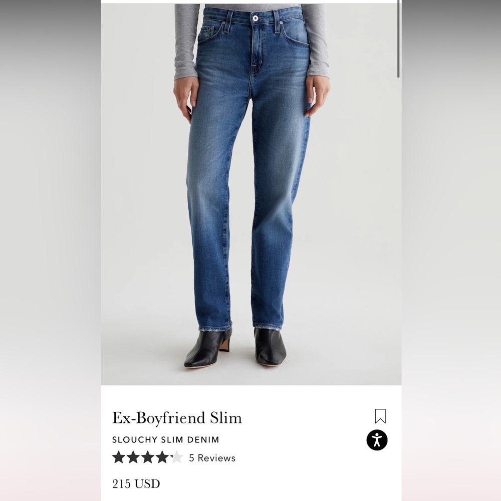 Ag-Ed denim, slouchy slim Ex-boyfriend jeans